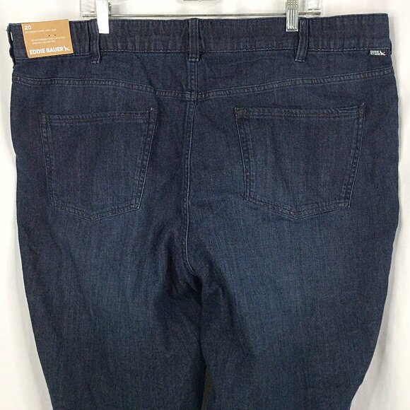 NWT Eddie Bauer Boyfriend Midrise Slim Flannel Lined Jeans Womens Plus Size 20W - Picture 6 of 10